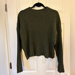 Madewell Wool Women’s XL Dark Green Knit Sweater